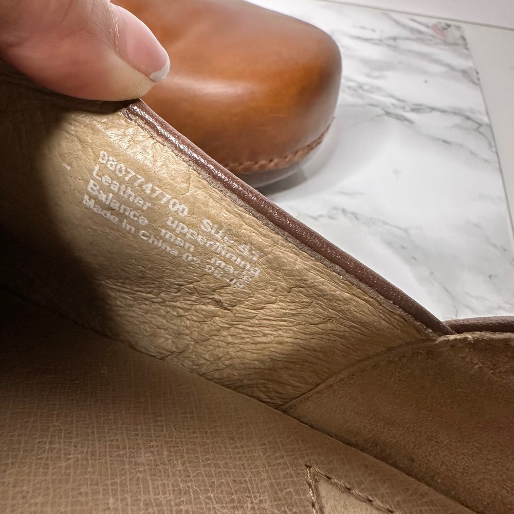 Dansko Cognac Leather Slip-On Clogs - Picture 5 of 6